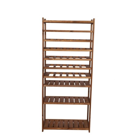 Regał Drewniany LSR 4 półki proste 6 PÓŁEK NA WINO – Brąz