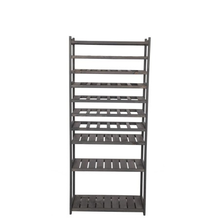 Regał Drewniany LSR 4 półki proste 6 PÓŁEK NA WINO – SZARY