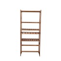 Regał Drewniany LSR półki mieszane 4 + 1 + 1 – brąz
