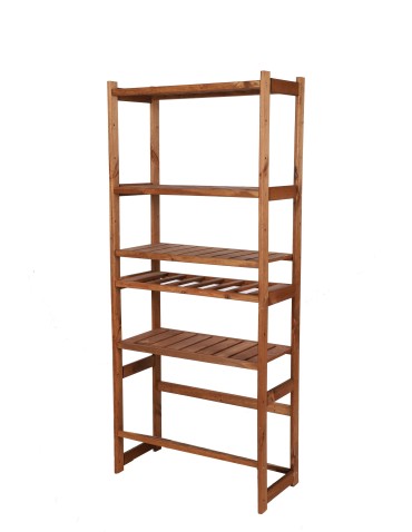 Regał Drewniany LSR półki mieszane 4 + 1 + 1 – brąz - product 2