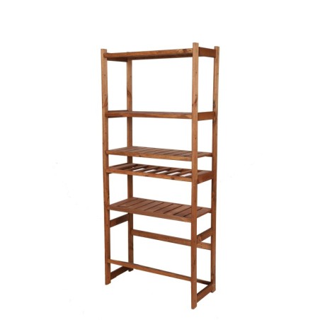Regał Drewniany LSR półki mieszane 4 + 1 + 1 – brąz