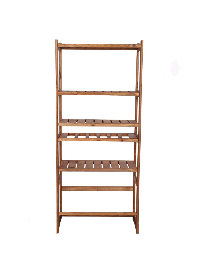 Regały/meble wielofunkcyjne - Regał Drewniany LSR półki mieszane 4 + 1 + 1 – brąz - product MODO24.PL 16