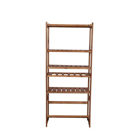 Regał Drewniany LSR półki mieszane 2 + 3 + 2 – brąz