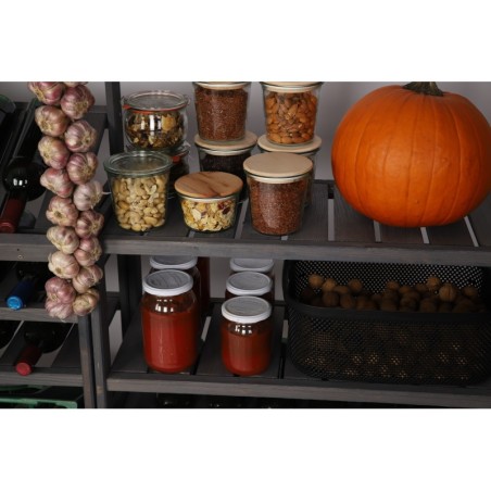 Regał Drewniany LSR półki mieszane 2 + 3 + 2 – szary