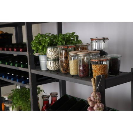 Regał Drewniany LSR półki mieszane 2 + 3 + 2 – szary