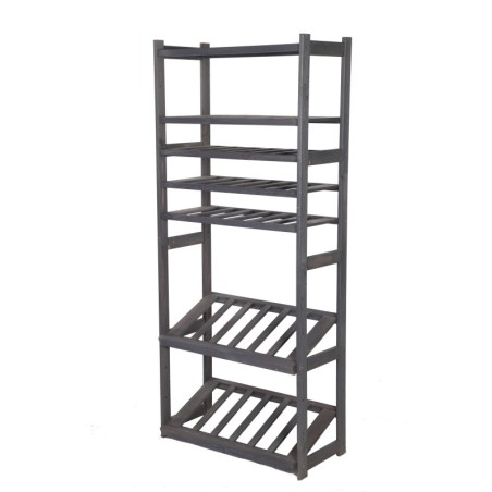 Regał Drewniany LSR półki mieszane 2 + 3 + 2 – szary