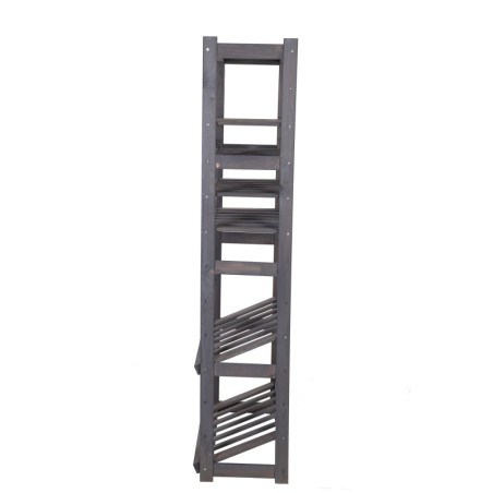 Regał Drewniany LSR półki mieszane 2 + 3 + 2 – szary