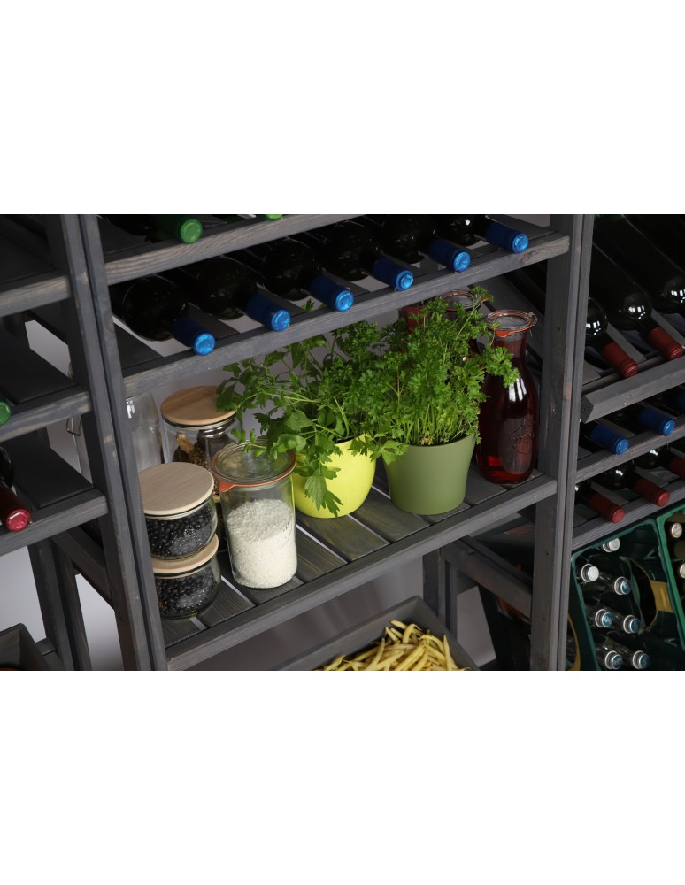 Regały/meble wielofunkcyjne - Regał Drewniany LSR półki mieszane 2 + 0 + 3 – szary - product MODO24.PL 11