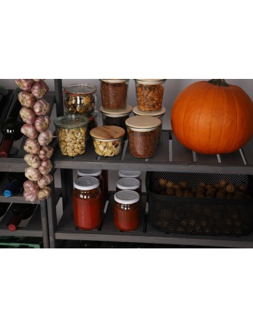 Regały/meble wielofunkcyjne - Regał Drewniany LSR półki mieszane 2 + 0 + 3 – szary - product 15