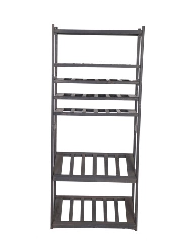 Regały/meble wielofunkcyjne - Regał Drewniany LSR półki mieszane 2 + 0 + 3 – szary - product 3