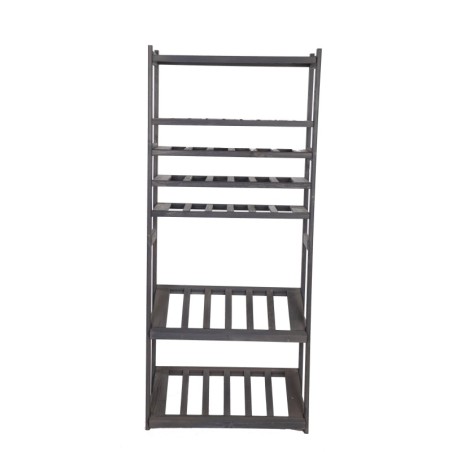 Regał Drewniany LSR półki mieszane 2 + 0 + 3 – szary