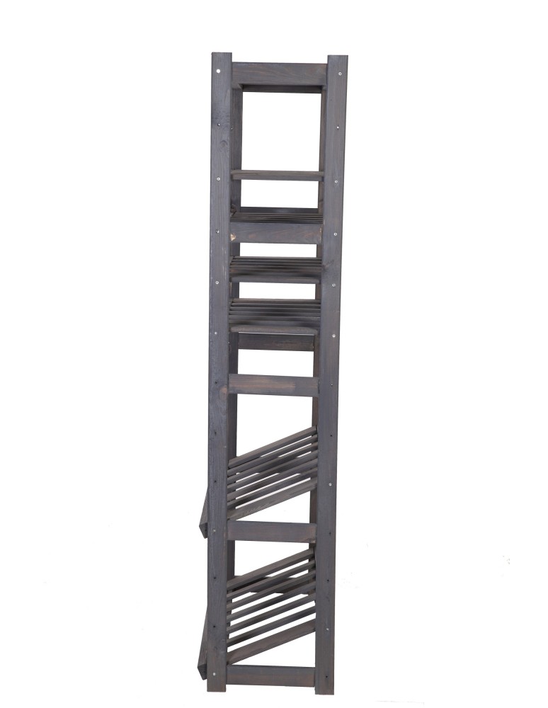 Regały/meble wielofunkcyjne - Regał Drewniany LSR półki mieszane 2 + 0 + 3 – szary - product MODO24.PL 5