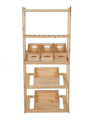 Regał Drewniany LSR półki mieszane 2 + 0 + 3 - product 2