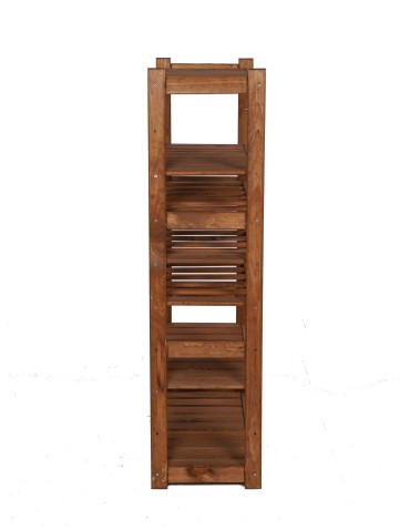 Regały/meble wielofunkcyjne - Regał Drewniany LSR – półki mieszane 2 + 3 + 0 – brąz - product 4