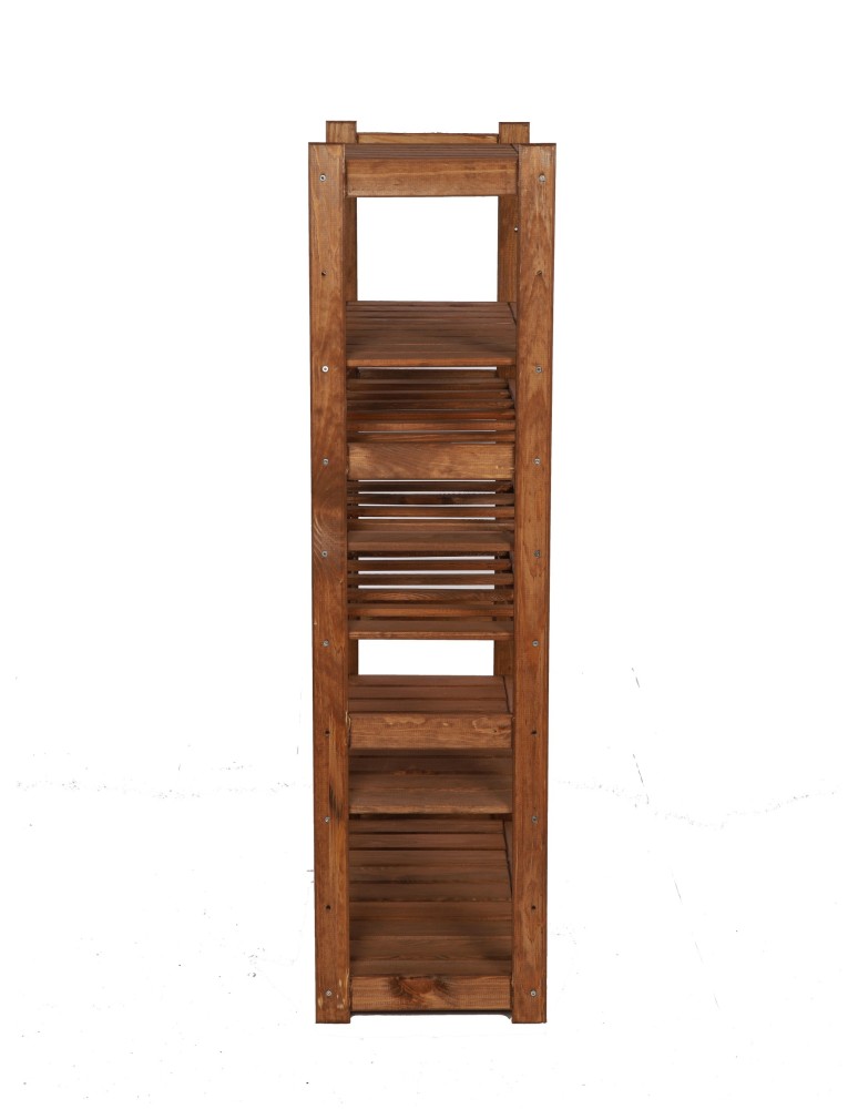 Regały/meble wielofunkcyjne - Regał Drewniany LSR – półki mieszane 2 + 3 + 0 – brąz - product MODO24.PL 4