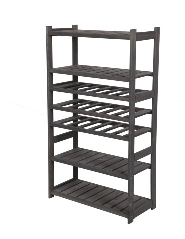 Regały/meble wielofunkcyjne - Regał Drewniany LSR – półki mieszane 2 + 3 + 0 – szary - product 3