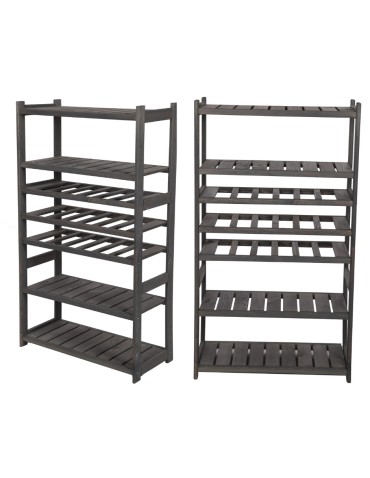 Regał Drewniany LSR – półki mieszane 2 + 3 + 0 – szary