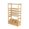 Regał Drewniany LSR półki mieszane 3 + 2 + 1