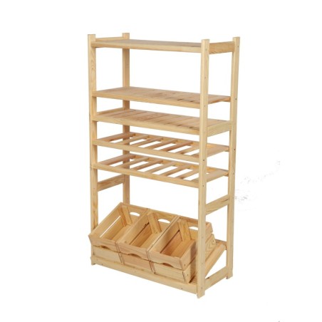 Regał Drewniany LSR półki mieszane 3 + 2 + 1