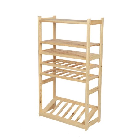 Regał Drewniany LSR półki mieszane 3 + 2 + 1