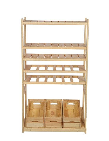 Regały/meble wielofunkcyjne - Regał Drewniany LSR półki mieszane 3 + 2 + 1 - product 6