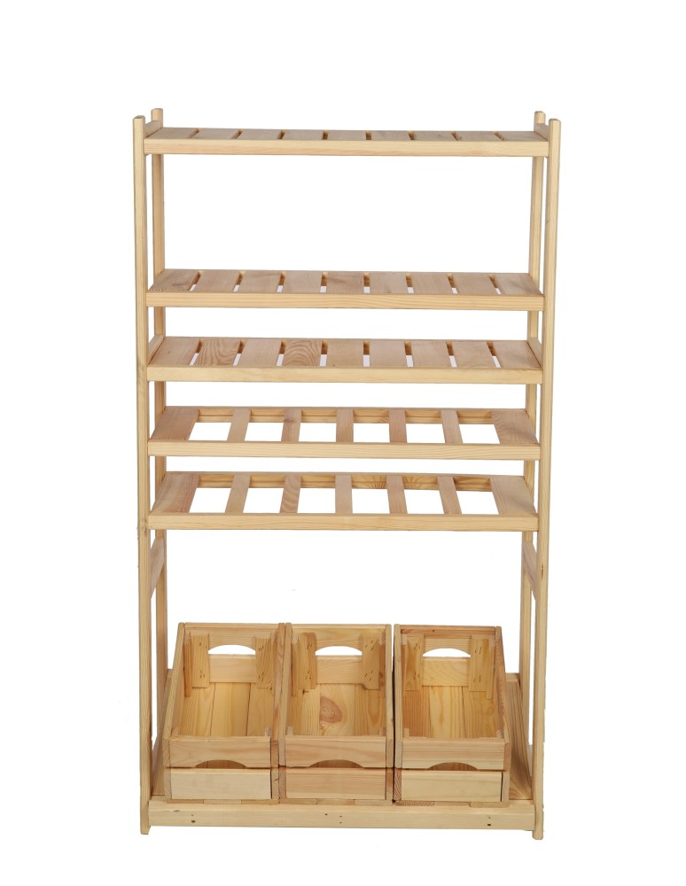 Regały/meble wielofunkcyjne - Regał Drewniany LSR półki mieszane 3 + 2 + 1 - product MODO24.PL 6