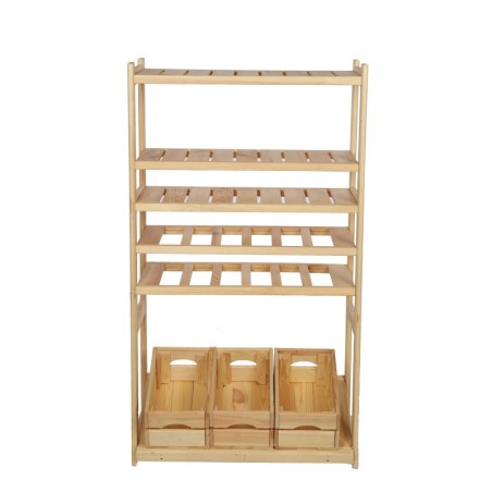 Regał Drewniany LSR półki mieszane 3 + 2 + 1