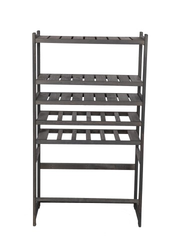 Regał Drewniany LSR – półki mieszane 3 + 2 + 1 – szary - product 2