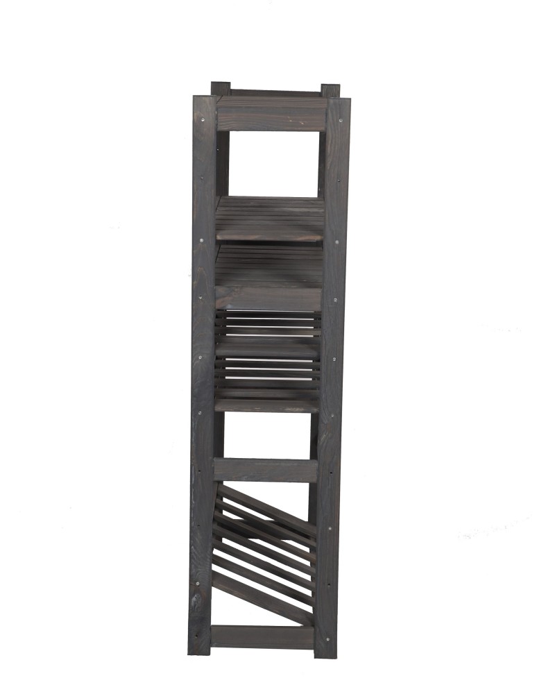 Regały/meble wielofunkcyjne - Regał Drewniany LSR – półki mieszane 3 + 2 + 1 – szary - product MODO24.PL 3