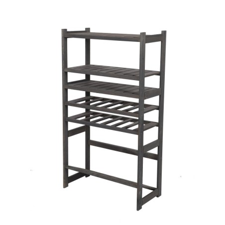 Regał Drewniany LSR – półki mieszane 3 + 2 + 1 – szary