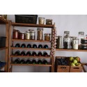 Regał Drewniany LSR – półki mieszane 2 + 3 + 1 – brąz