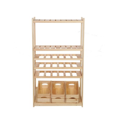 Regał Drewniany LSR półki mieszane 2 + 3 + 1