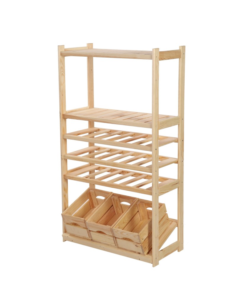 Regały/meble wielofunkcyjne - Regał Drewniany LSR półki mieszane 2 + 3 + 1 - product MODO24.PL 4