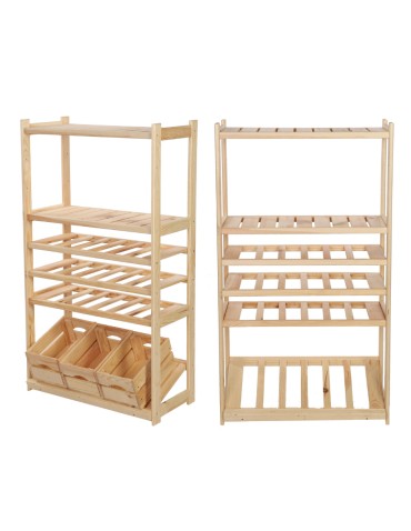 Regał Drewniany LSR półki mieszane 2 + 3 + 1