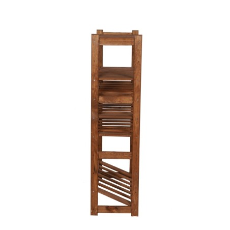 Regał Drewniany LSR – półki mieszane 2 + 3 + 1 – brąz