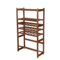 Regał Drewniany LSR – półki mieszane 2 + 3 + 1 – brąz
