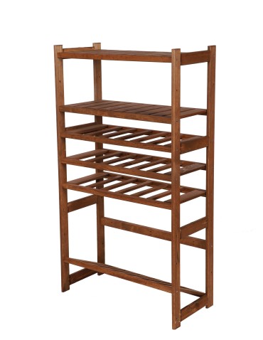 Regał Drewniany LSR – półki mieszane 2 + 3 + 1 – brąz - product 2