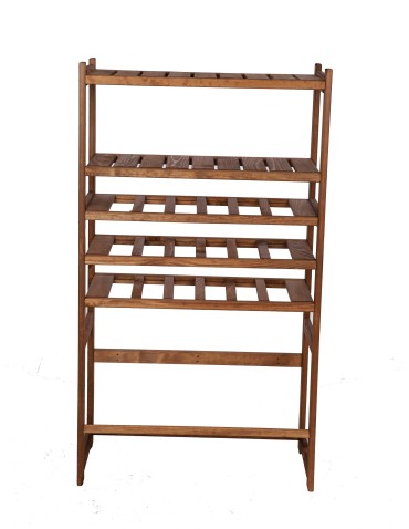 Regały/meble wielofunkcyjne - Regał Drewniany LSR – półki mieszane 2 + 3 + 1 – brąz - product 3