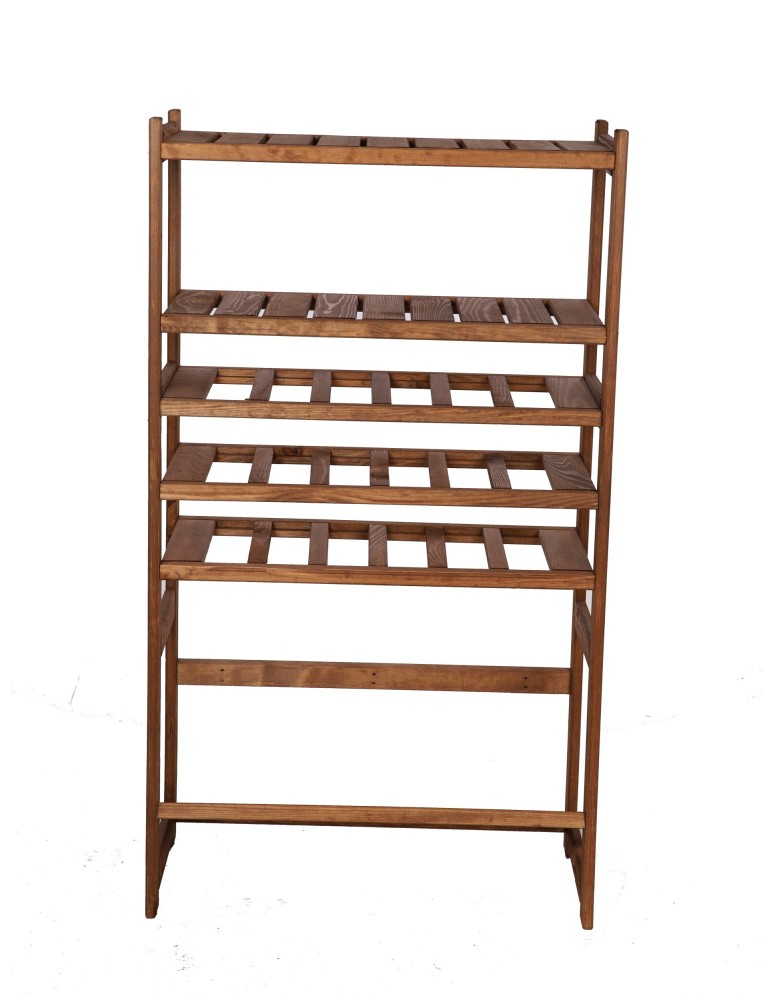 Regały/meble wielofunkcyjne - Regał Drewniany LSR – półki mieszane 2 + 3 + 1 – brąz - product MODO24.PL 3