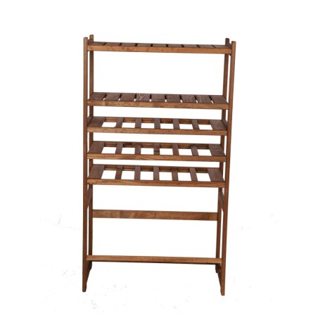 Regał Drewniany LSR – półki mieszane 2 + 3 + 1 – brąz