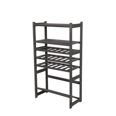 Regał Drewniany LSR – półki mieszane 2 + 3 + 1 – szary