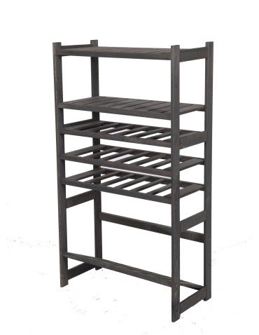 Regały/meble wielofunkcyjne - Regał Drewniany LSR – półki mieszane 2 + 3 + 1 – szary - product 5