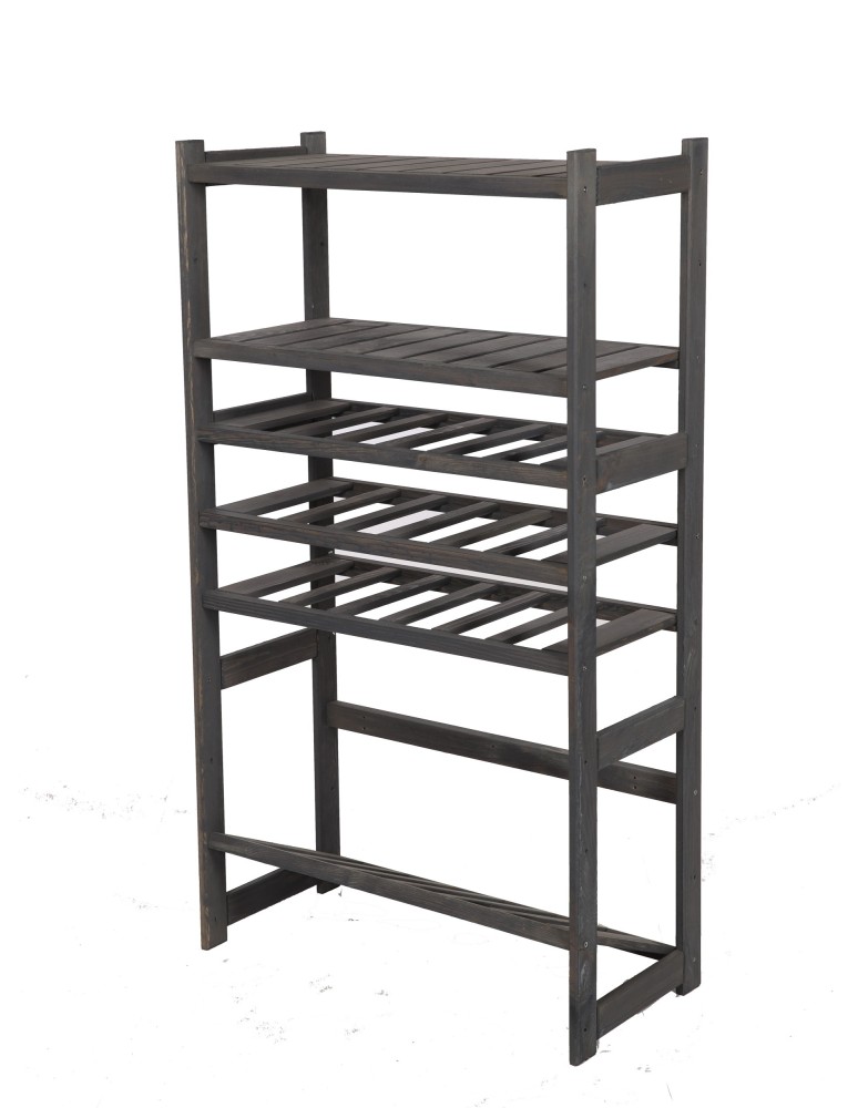 Regały/meble wielofunkcyjne - Regał Drewniany LSR – półki mieszane 2 + 3 + 1 – szary - product MODO24.PL 5