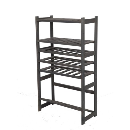 Regał Drewniany LSR – półki mieszane 2 + 3 + 1 – szary