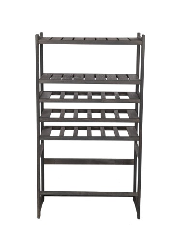 Regały/meble wielofunkcyjne - Regał Drewniany LSR – półki mieszane 2 + 3 + 1 – szary - product 3