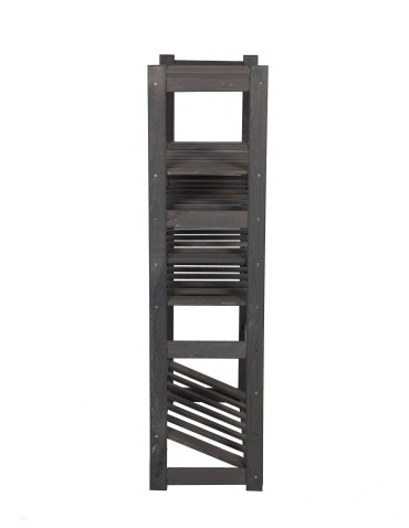 Regały/meble wielofunkcyjne - Regał Drewniany LSR – półki mieszane 2 + 3 + 1 – szary - product 4