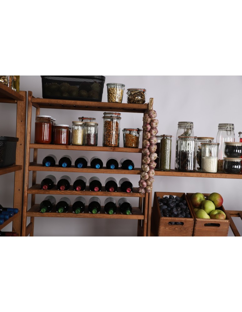 Regały/meble wielofunkcyjne - Regał Drewniany LSR – półki mieszane 1 + 2 + 2 – brąz - product MODO24.PL 17