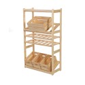 Regał Drewniany LSR półki mieszane 1 + 2 + 2