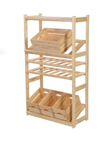 Regał Drewniany LSR półki mieszane 1 + 2 + 2 - product 2