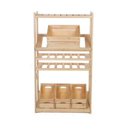 Regał Drewniany LSR półki mieszane 1 + 2 + 2